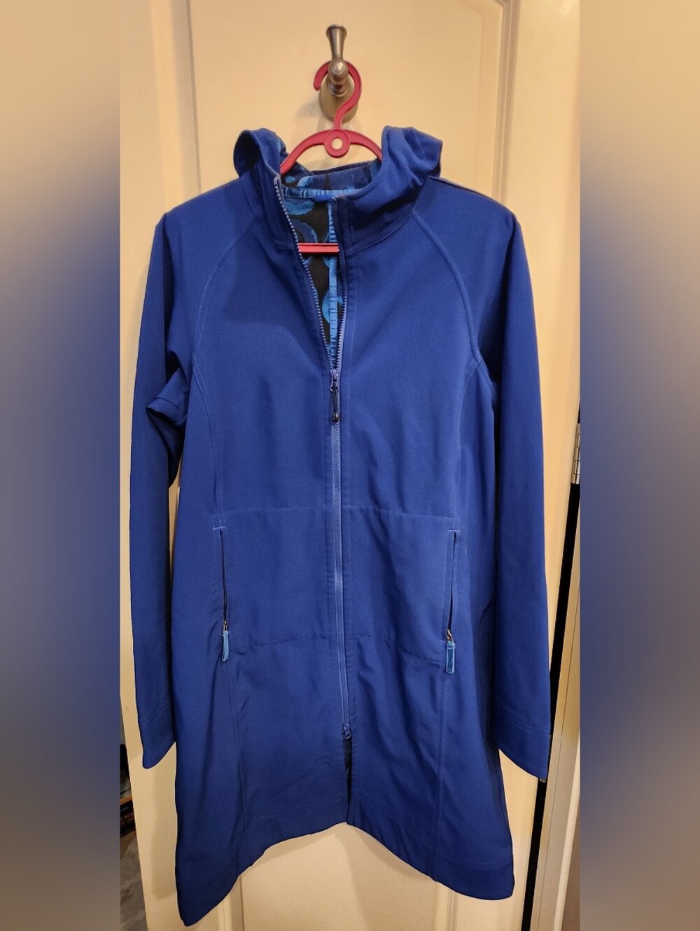 lululemon athletica Blue Hooded Apre Yoga Coat
